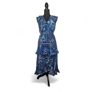 NSR Nordstrom | Blue Floral Maxi Dress | Size XS